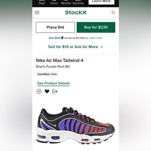 Nike air max trailwind4 worn three times size 8.5 in red and purple